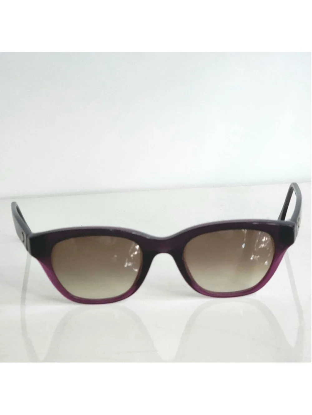 FACE a FACE Women's‎ Lindy 2 Purple Black Round Sunglasses NEW Handmade in Italy